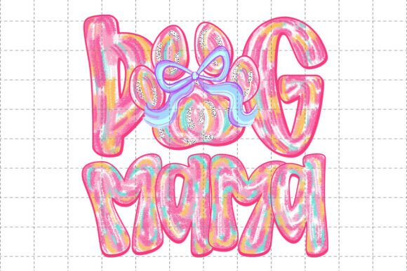 Brush Stroke Dog Mama PNG: Graphics for T-Shirt Designs