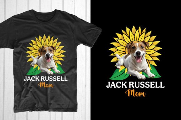 Jack Russell Mom Sunflower: Graphics for T-Shirt Designs