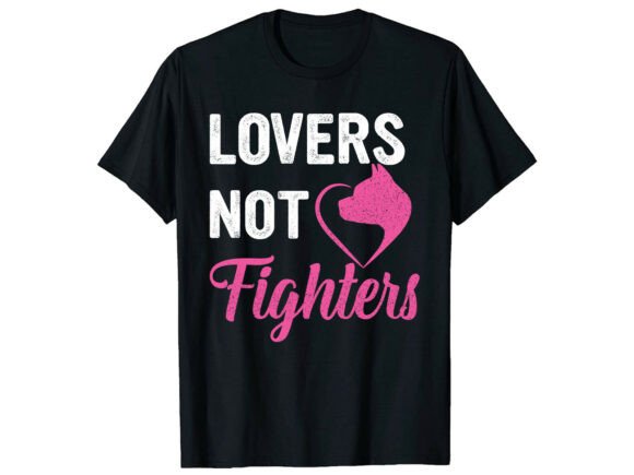 Lovers Not Pitbull Dog T-Shirt Svg: Graphics for T-Shirt Designs