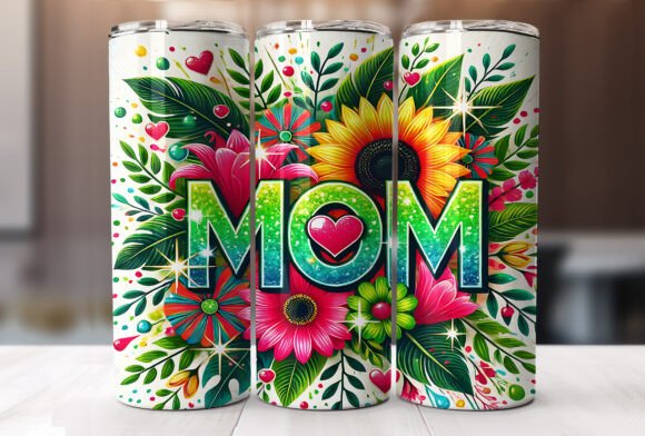 Mom 20 Oz Tumbler Wrap: Premium Graphics for Branding