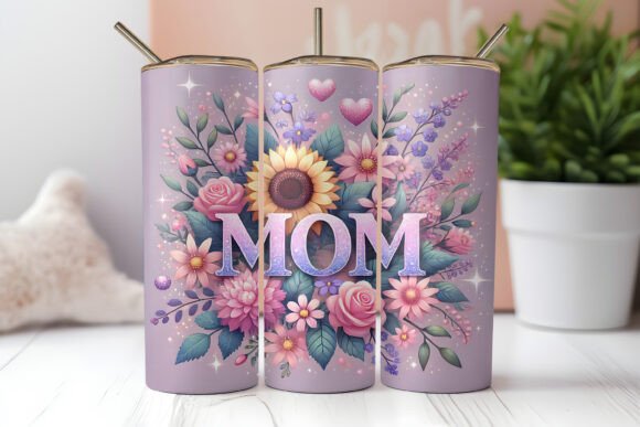Mom Floral Tumbler Wrap Graphics Review