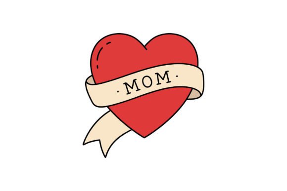 Mom Heart Graphics: Bold Illustrations for Blogs
