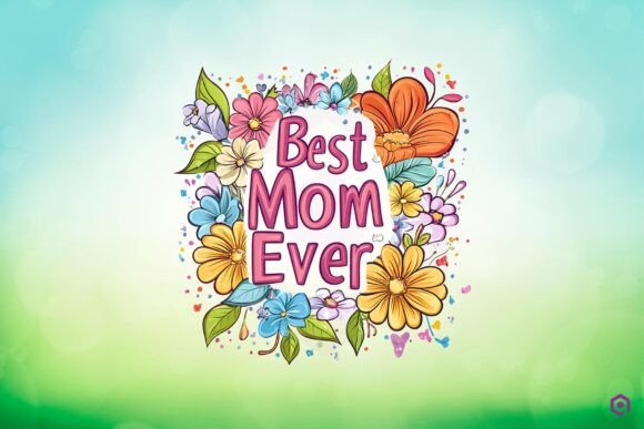 Mothers Day Best Mom Ever PNG: Graphics & Illustrations