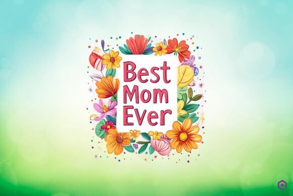 Mothers Day Best Mom Ever PNG Sublimation 9 Graphics