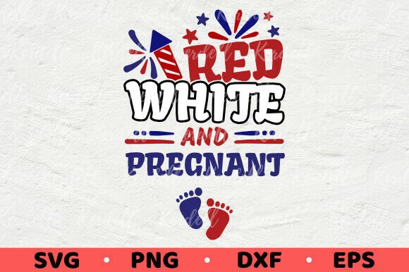 Reviewing Red White and Pregnant for July 4th Embroidery