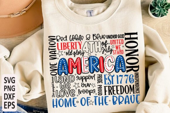 Trendy 4th of July SVG for Graphics & T-Shirt Designs